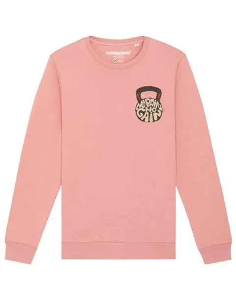 watapparel watapparel Sweatshirt Unisex No Pain, no Gain 01, Canyon pink, – Produktbild 1 von 4