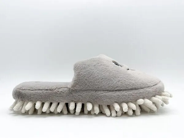 thies Veganer "thies ® Eco Monstimop Slipper" aus kuscheligem recyceltem PES, Taupe, – Produktbild 4 von 5