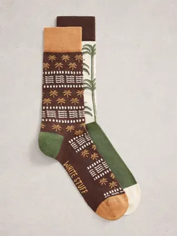 White Stuff 2er-Pack Socken Palmen - 44-46 – Produktbild 1 von 1