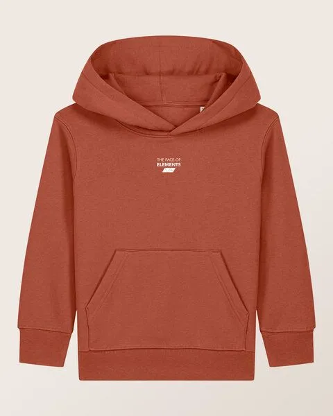 THE FACE OF ELEMENTS THE FACE OF ELEMENTS Essential - Relaxed Fit Kids Hoodie aus 100% Bio-Baumwolle, Muddy (braun), – Produktbild 1 von 4