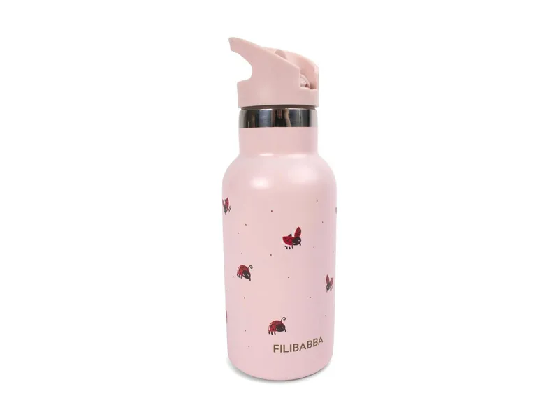 Filibabba Filibabba Kinder Trinkflasche Edelstahl - Lucky Maße 7,30 x 7,30 x 20,70 cm, Volumen 350 ml, Rosa, – Produktbild 1 von 1