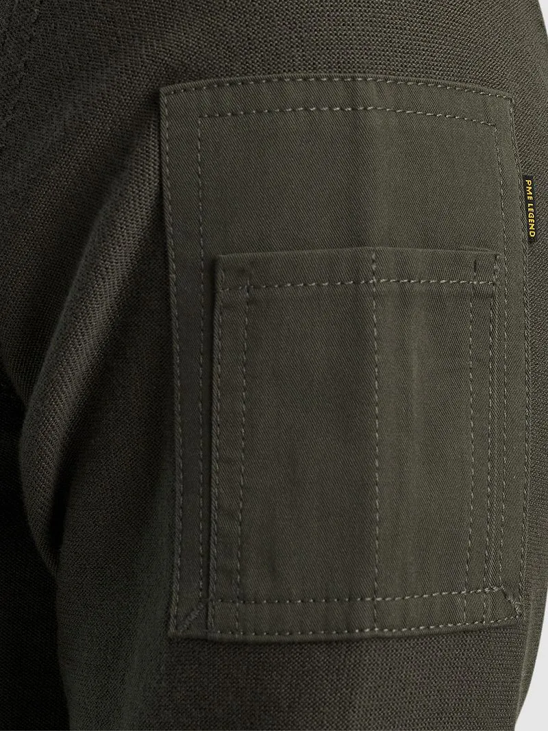 PME Legend PME Legend American Classic Pullover Beluga Grün - Größe XL, Dunkelgrün, – Produktbild 3 von 5