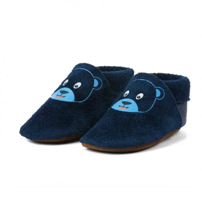 Affenzahn Affenzahn Krabbelschuhe Leder Bär S - 16/17, Blue, – Produktbild 1 von 1