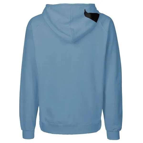 HANDGEDRUCKT HANDGEDRUCKT "Rabenflüsterer" Männer Zip Hoody aus reiner Biobaumwolle (kbA), Indigoblau, – Produktbild 2 von 4