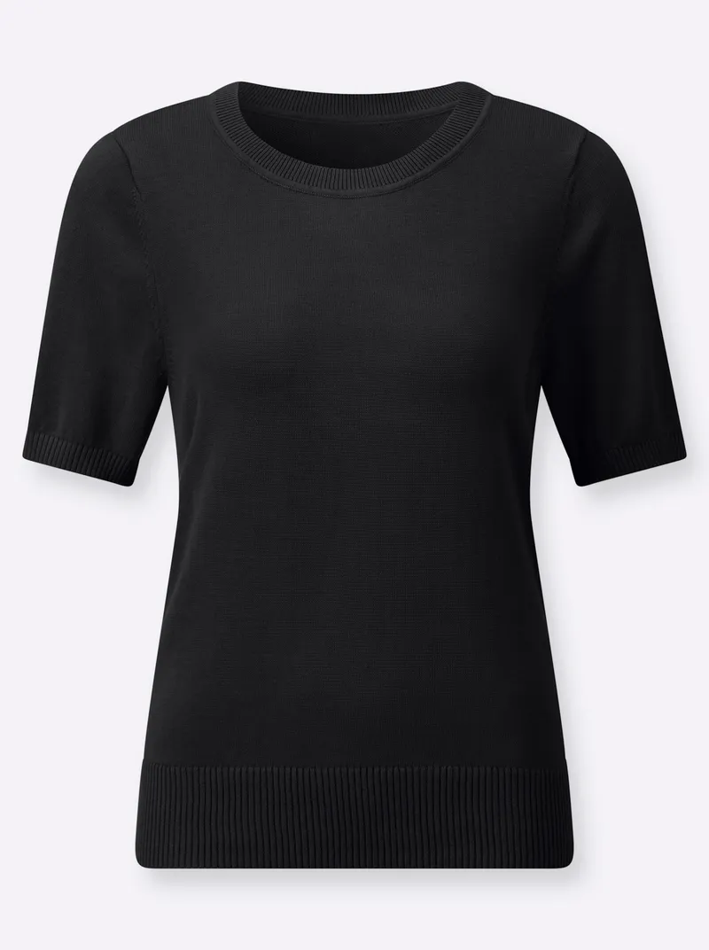Witt Baumwollpullover schwarz, Schwarz, – Produktbild 1 von 2