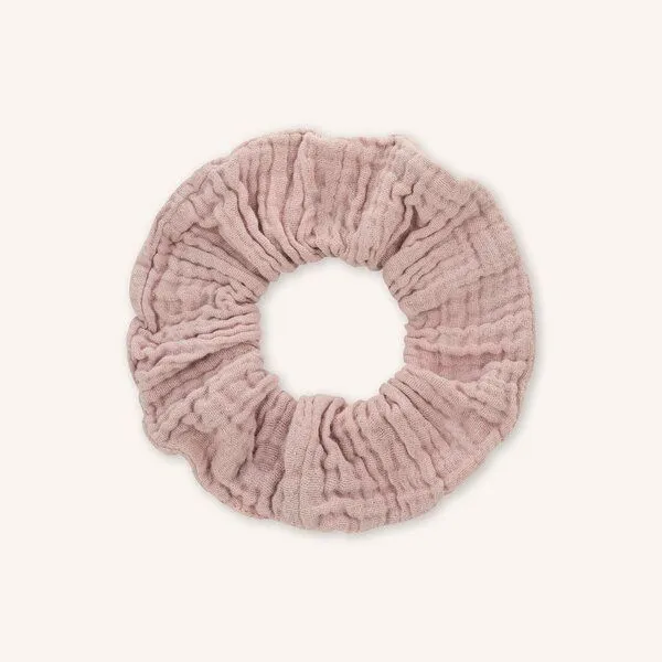 NORDLICHT NORDLICHT Musselin Scrunchie Haargummi aus 100% Bio-Baumwolle, Rose, – Produktbild 1 von 2