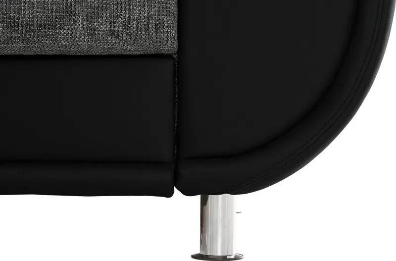 TRENDMANUFAKTUR 2-Sitzer Rondo III 178 cm, mit extrabreiten Armlehnen für mehr Sitzkomfort, wahlweise mit Federkern, Schwarz, – Produktbild 1 von 5