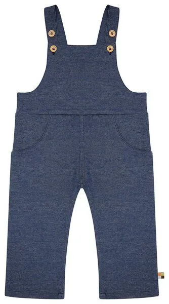 loud + proud loud + proud Babys & Kinder Elastische Latzhose Denim-Optik, GOTS-zertifiziert, Blue, – Produktbild 2 von 2