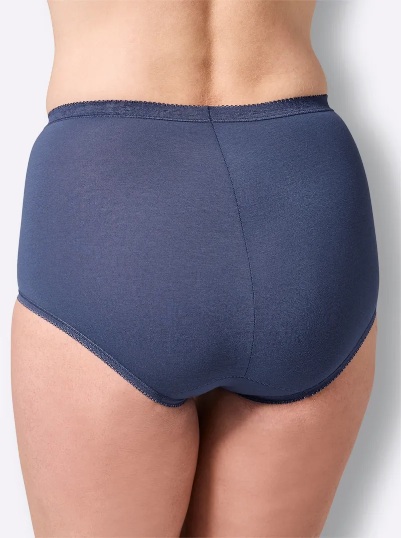Sloggi Taillenslip ecru + hellblau + marine, Ecru + hellblau + marine, – Produktbild 3 von 3