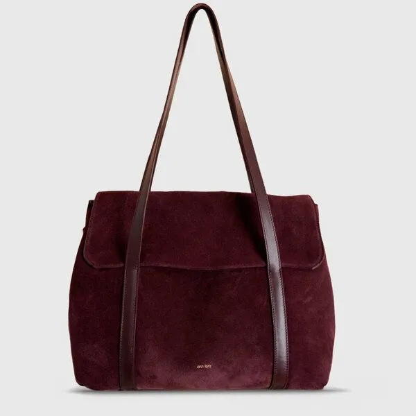 ann kurz ann kurz The Greatest Shopper – Shopper aus Leder, Suede burgundy, – Produktbild 1 von 2