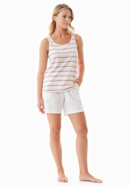 ORGANICATION ORGANICATION STEELLA | Shorts Pyjama-Set aus Bio-Baumwolle, Off white, – Produktbild 2 von 4