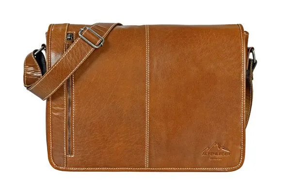 Alpenleder Alpenleder Messenger Bag ATLANTA, Cognac, – Produktbild 2 von 4