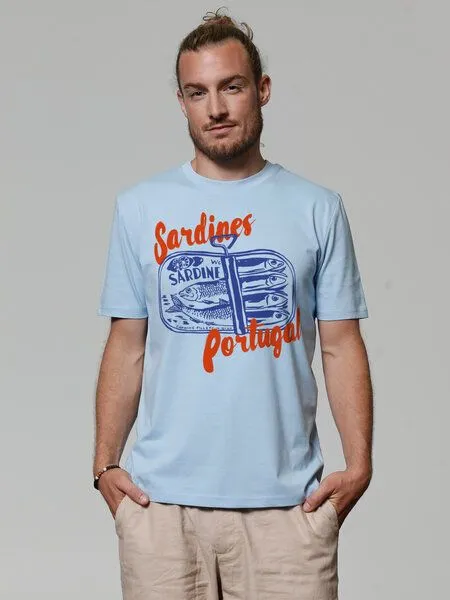 watapparel watapparel T-Shirt Unisex Sardines Portugal, Blue soul, – Produktbild 1 von 4