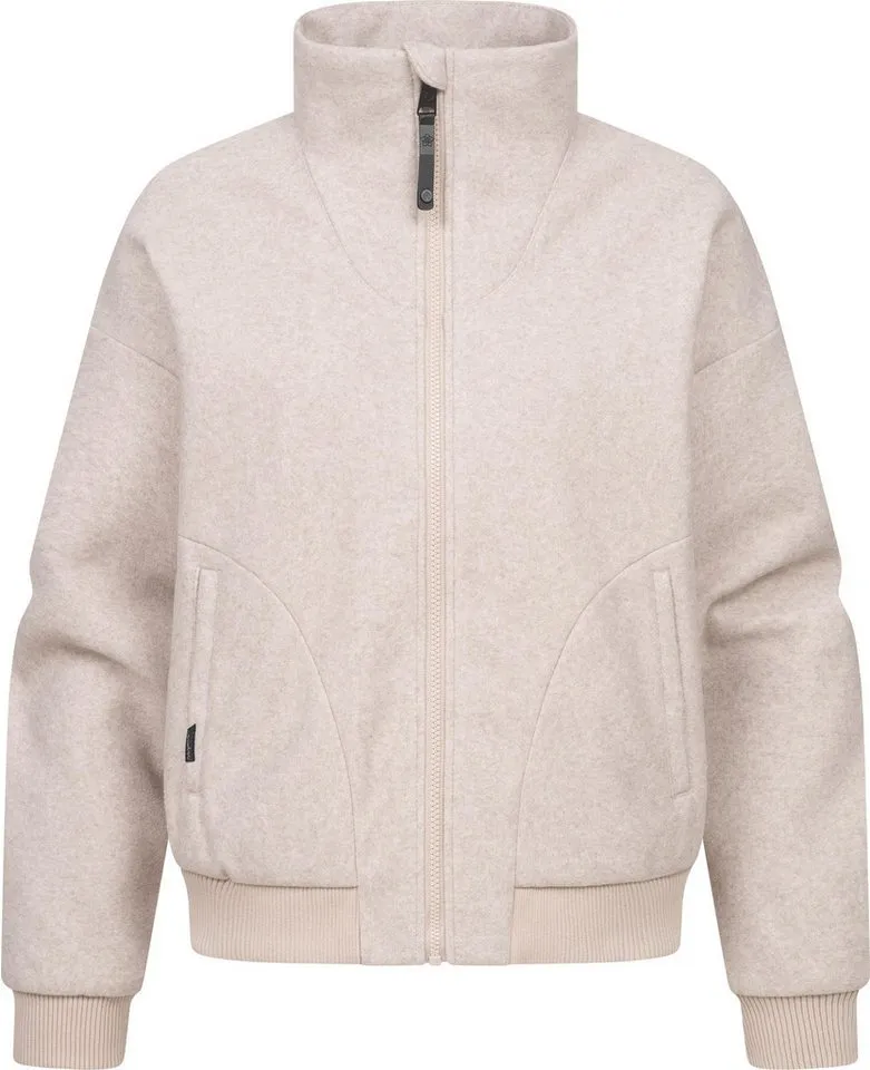 ragwear ragwear Outdoorjacke Toscia angesagte oversized Übergangsjacke in Woll-Optik, Braun, – Produktbild 5 von 5