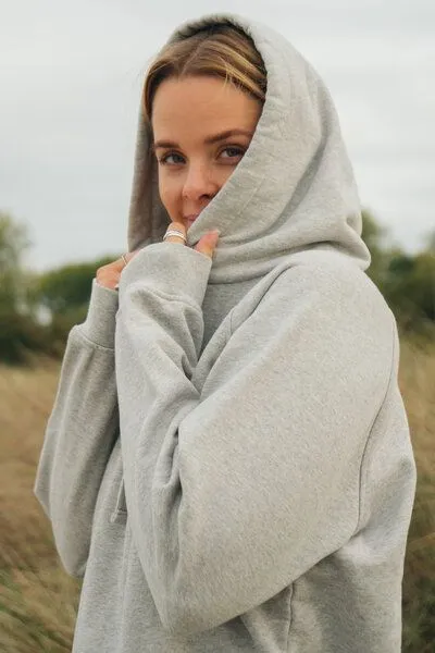 SALZWASSER SANNA – Hoodie (Damen) aus 100% Bio-Baumwolle (GOTS) von SALZWASSER, Hellgrau (grau), – Produktbild 4 von 4