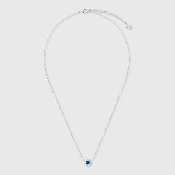 fejn jewelry fejn jewelry Kette 'precious sun' in Sonnenform, Lapislazuli / silber, – Produktbild 2 von 3