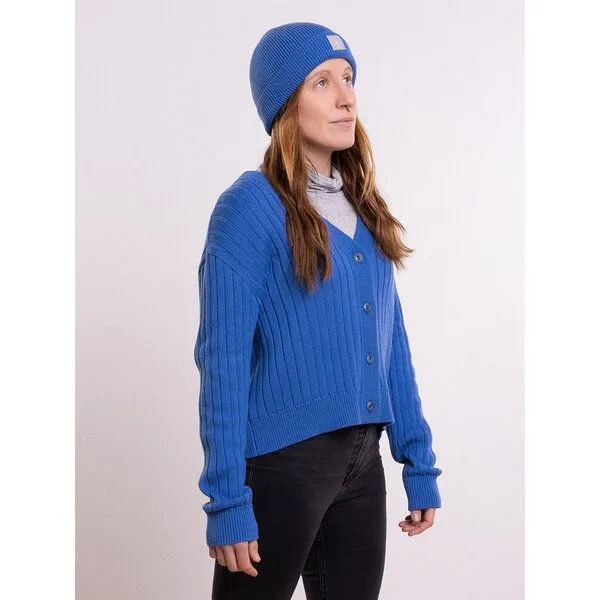 Bleed Bleed Strickjacke COMFY KNIT aus TENCEL und Bio-Baumwolle, Blau (kobaltblau), – Produktbild 3 von 4