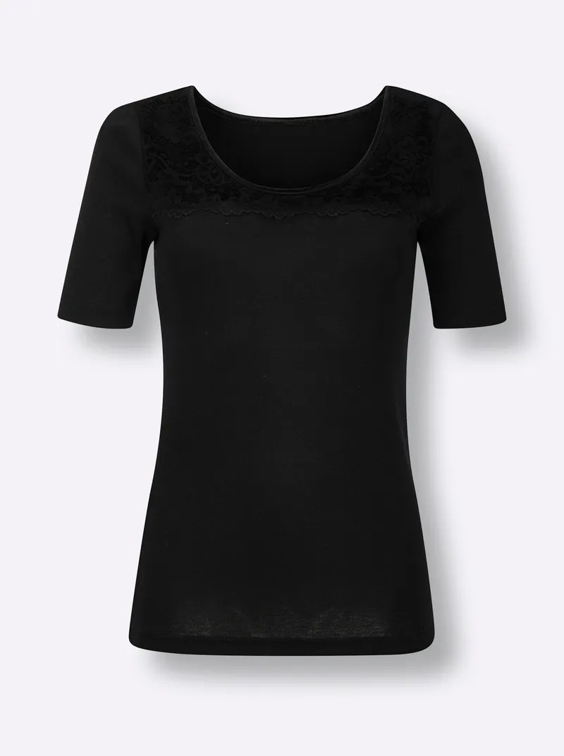 wäschepur Blazershirt schwarz, Schwarz, – Produktbild 1 von 2