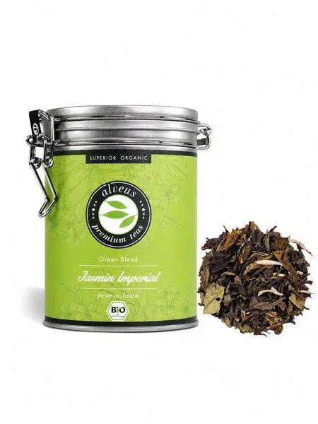 Alveus Jasmin Imperial BIO Grün- & Weißtee Jasmin 100 g Dose – Produktbild 1 von 1