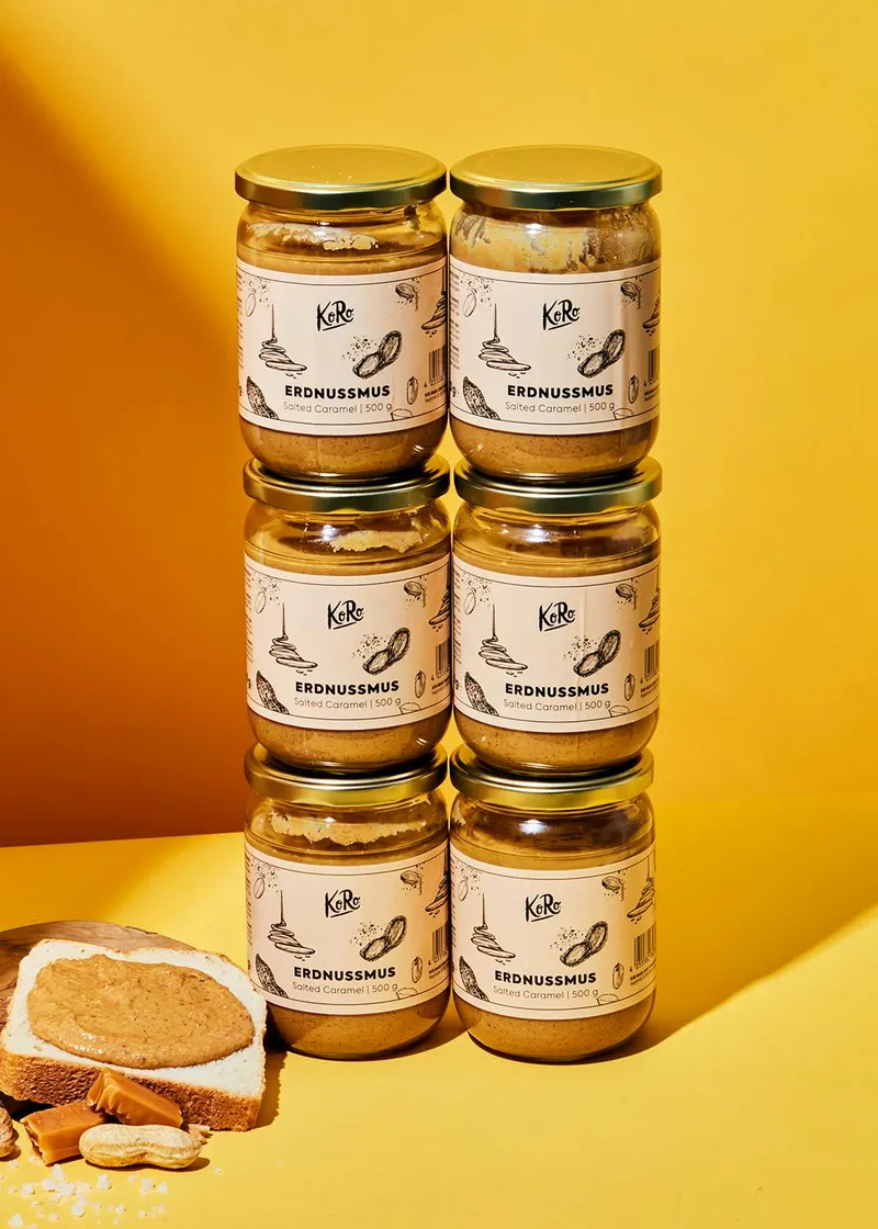 KoRo Erdnusscreme Salted Caramel | 6 x 500 g – Produktbild 2 von 5