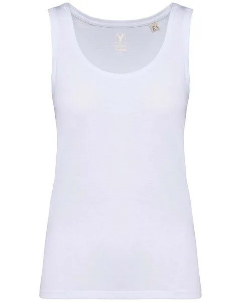 YTWOO YTWOO Damen Tank Top aus 100% Bio-Baumwolle, Weiß, – Produktbild 4 von 4