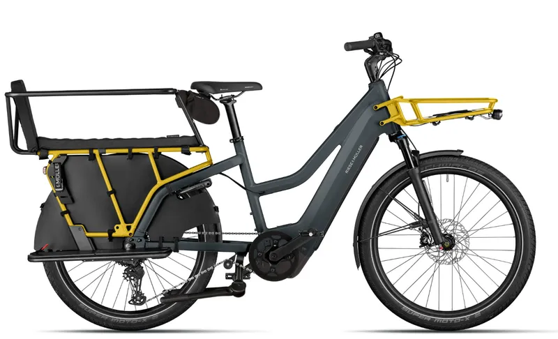 Riese & Müller Riese & Müller Multicharger3 Mixte FAMILY - 26 Zoll 625Wh 10K Trapez - utility grey/ curry matt, Schwarz,gelb, – Produktbild 1 von 1