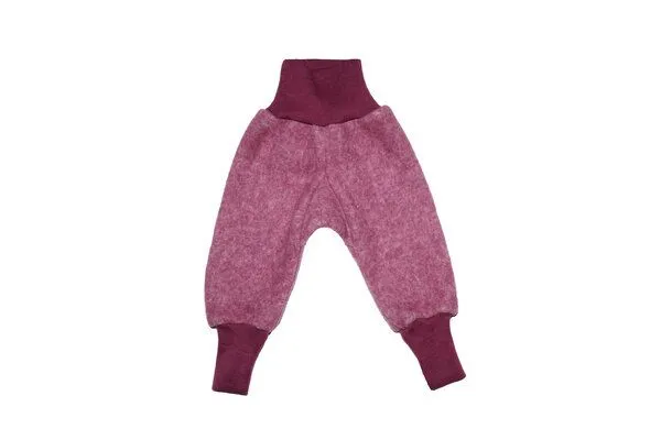 Cosilana Cosilana Baby Fleece-Hose mit Bund kbT Wolle Bio Baumwolle, Weinrot melange, – Produktbild 1 von 1