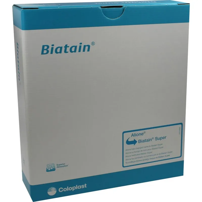 Coloplast BIATAIN Super nicht-haftend Superabs.12,5x12,5 cm 10 St Verband – Produktbild 1 von 1