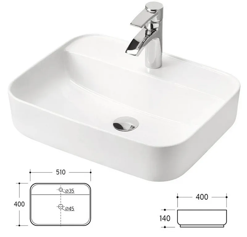 Lomadox Waschtisch NEWPORT-56-EVOKE, 60 cm, Eiche mit gerillter Front, Braun, – Produktbild 4 von 5