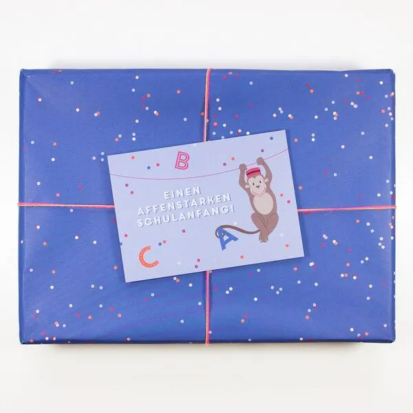Bow & Hummingbird Bow & Hummingbird Postkarte Affenstarker Schulanfang – Produktbild 3 von 4