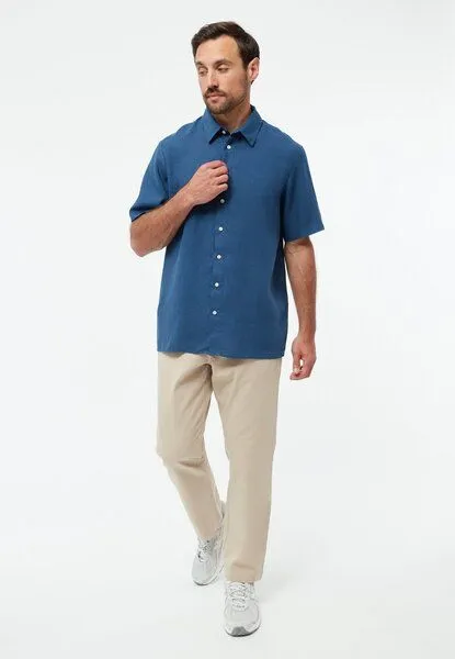 Givn Berlin Givn Berlin Kurzarmhemd GBKODA aus Leinen, Blazing blue (linen), – Produktbild 2 von 4