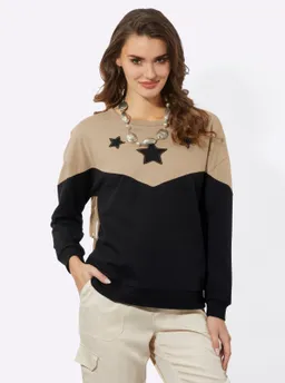 Witt Sweatshirt beige-schwarz – Produktbild 1 von 1