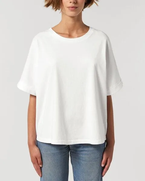 Human Family Human Family Oversize Damen T-Shirt "Slack", Weiss, – Produktbild 3 von 3