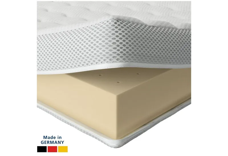 AM Qualitätsmatratzen, Topper Latex RG65, Premium Matratzenauflage Latex-Topper, Besonders Langlebig, 6 cm hoch, Latex, 80x200 cm, Weiß, – Produktbild 1 von 5