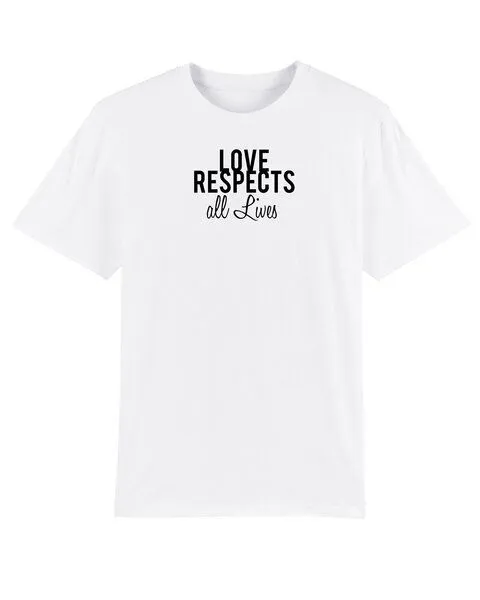 Human Family Human Family Bio Herren Rundhals T-Shirt "Spread Love - Respect" in 4 Farben, Schwarz, – Produktbild 3 von 3