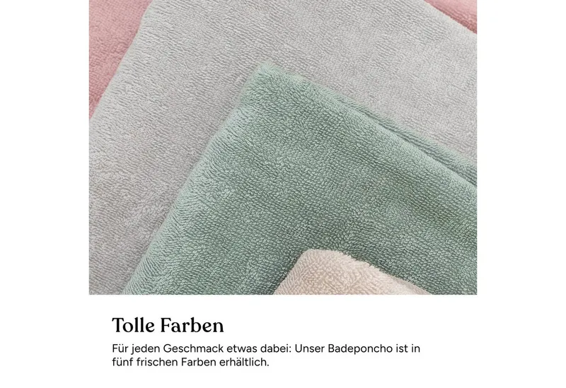 Ehrenkind Badeponcho Bio-Baumwoll Kinder 1-5 Jahre, Badeponcho Kinder, Kapuze, Standard 100 by OEKO-TEX, Bio-Baumwolle, Badeponcho Baby, Beige, – Produktbild 4 von 5