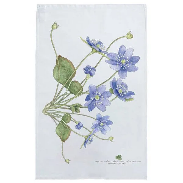 Koustrup Koustrup Blumenmotiv-Geschirrtücher aus 100% Bio-Baumwolle, 48 x 70 cm, Anemone, – Produktbild 2 von 4