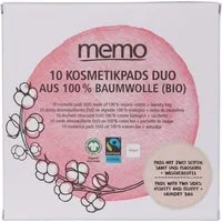 Memo 10er-Pack memo Bio-Baumwoll-Kosmetikpads DUO inkl. Wäschebeutel – Produktbild 1 von 1