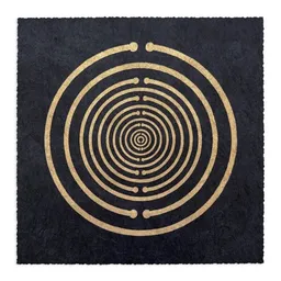 Veskor Cassiopeia Veskor Cassiopeia LAKHOVSKY SPULE Heilige Geometrie Linoldruck | 22 × 22 cm | Gold auf Schwarz – Produktbild 1 von 1