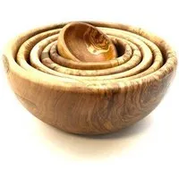 Olivenholz erleben Olivenholz erleben Schalen 6er Set (rund) aus Olivenholz – Produktbild 1 von 1