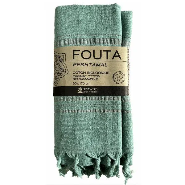 Karawan authentic Karawan authentic Fouta / Hammamtuch aus Biobaumwolle - Dolce Collection, Jade, – Produktbild 3 von 4