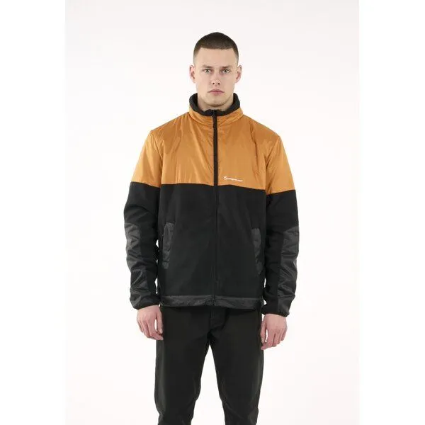 KnowledgeCotton Apparel KnowledgeCotton Apparel Fleecejacke POLAR OVERSIZE mit recyceltem Material, Schwarz-gelb (black jet), – Produktbild 1 von 2