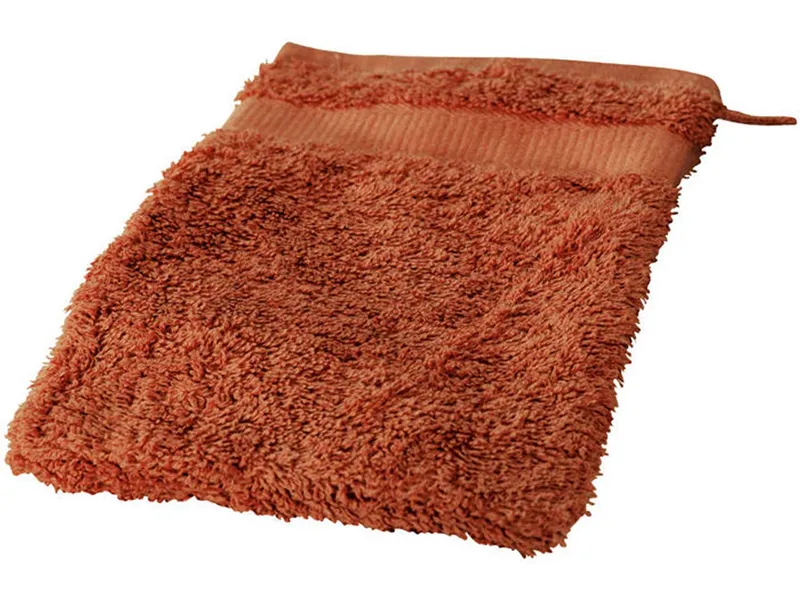 Cotonea Cotonea Bio Frottier-Waschhandschuh, Terra (rot), – Produktbild 1 von 3