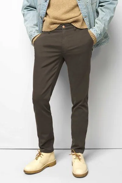 M 5 BY MEYER M 5 BY MEYER Sportliche Chino im Jersey Look, Braun (khaki), – Produktbild 3 von 5