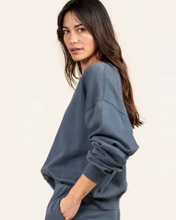 Kuyichi Kuyichi Damen vegan Sweatshirt Mohnblume Vintage Grau – Produktbild 1 von 1