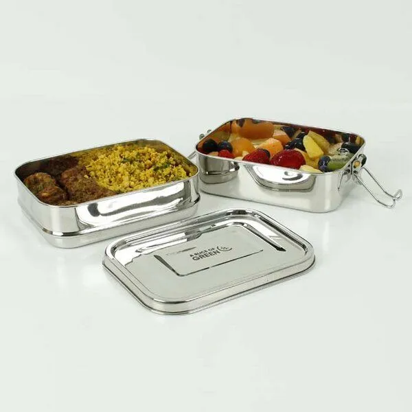 A Slice of Green A Slice of Green Auslaufsichere Edelstahl Lunchbox Doppeldecker – Produktbild 2 von 3
