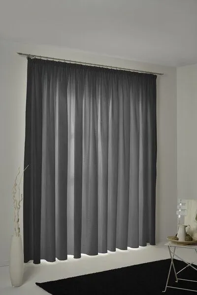 Nature by Adam Nature by Adam Vorhang aus 100% Bio-Baumwolle - Made in Germany - Uni Collection, Schwarz, – Produktbild 6 von 7