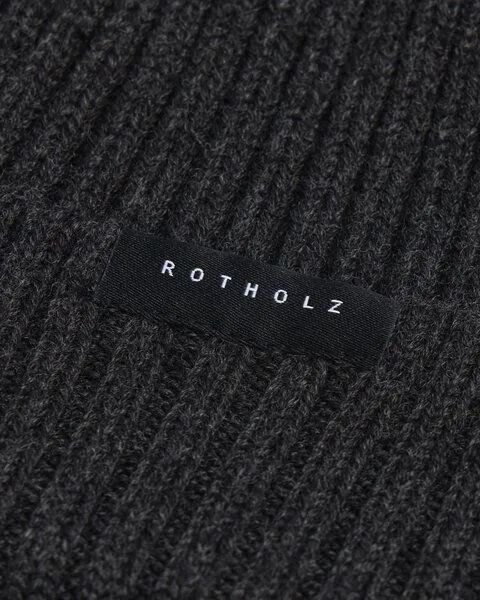 Rotholz Rotholz Kurze Mütze Merinowolle, Anthrazit, – Produktbild 4 von 4
