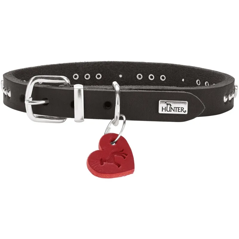 Dog Sport Dog Sport HUNTER Hundehalsband aalborg hearts schwarz XS, Schwarz, – Produktbild 1 von 2
