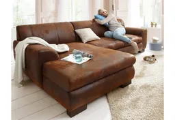 Home affaire Ecksofa Nika zeitlos und elegant, L-Form, wahlweise mit Bettfunktion, auch in Cord – Produktbild 1 von 1